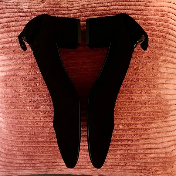 Classy Everlane Day Heel Pumps/Black Suede/New w Box - Picture 3 of 5